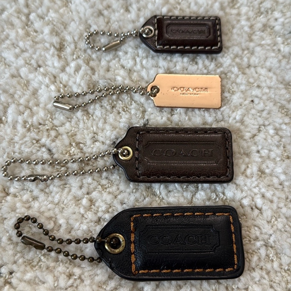COACH bag tags (lot of 4)